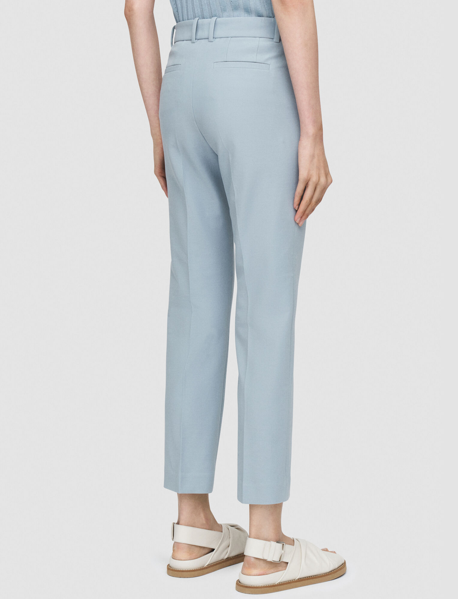 Joseph, Toile Stretch Coleman Trousers, in Dusty Blue